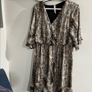 NY Collection Animal Print Dress